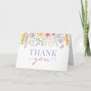 Carte De Remerciements Fleurs sauvages printanières jolies