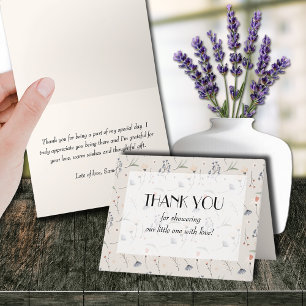 Carte De Remerciements Fleurs sauvages sur le Baby shower ivoirien