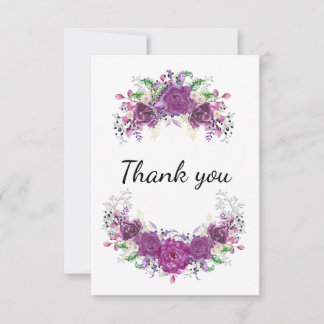 Carte De Remerciements Fleurs violettes