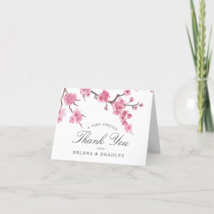 Carte De Remerciements Floraison des cerisiers   Remerciements de mariage