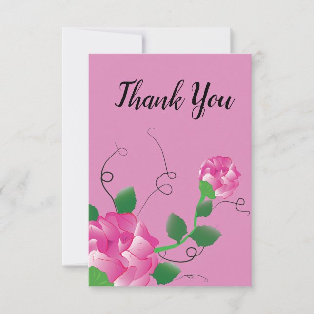 Carte de remerciements floral (Devant)