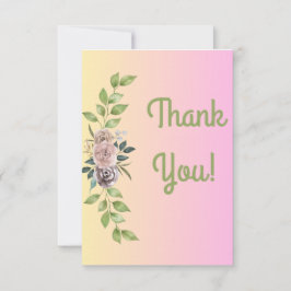 Carte de remerciements floral