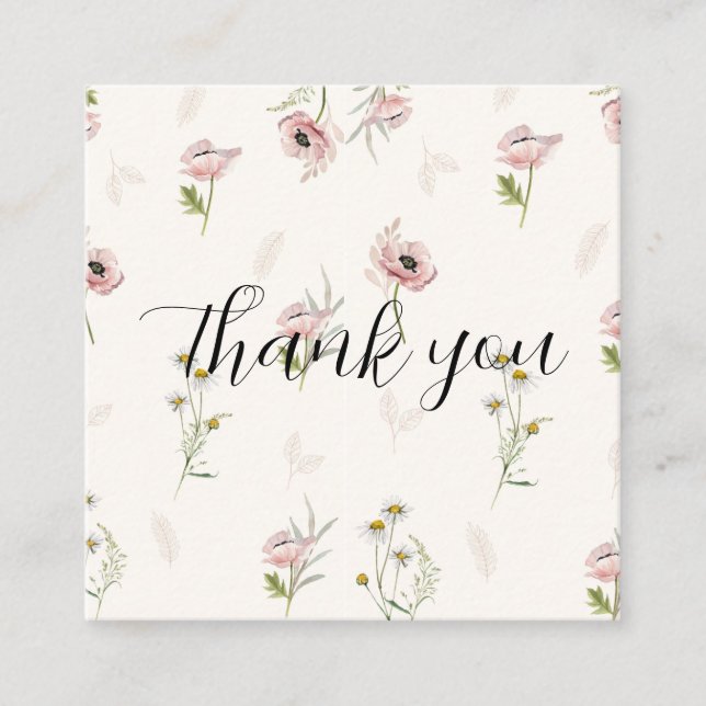 carte de remerciements floral (Devant)