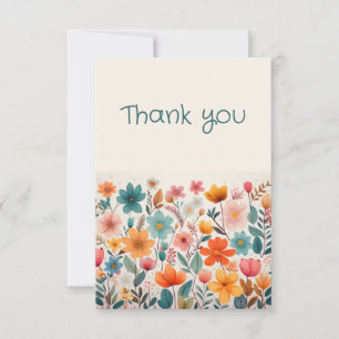 Carte de remerciements floral