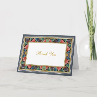 Carte de remerciements Floral arabe