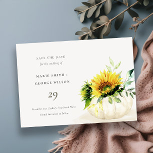 Carte De Remerciements Floral Citrouille de tournesol rustique Enregistre