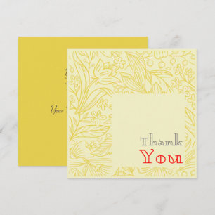 Carte De Remerciements Floral classique or élégant