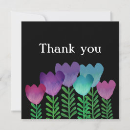 Carte De Remerciements Floral coloré mignon