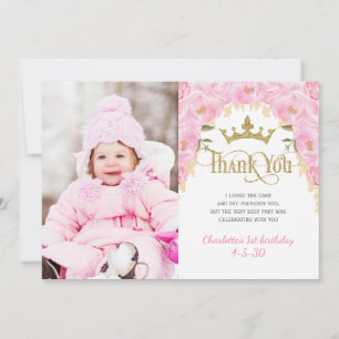 Carte de remerciements floral de la Parties scinti