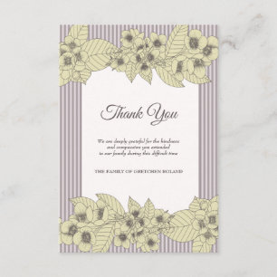 Carte de remerciements floral de sympathie de