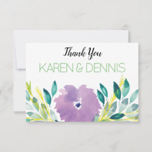Carte de remerciements floral en fleurs