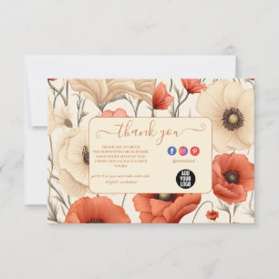 Carte De Remerciements Floral Fleur sauvage élégant moderne
