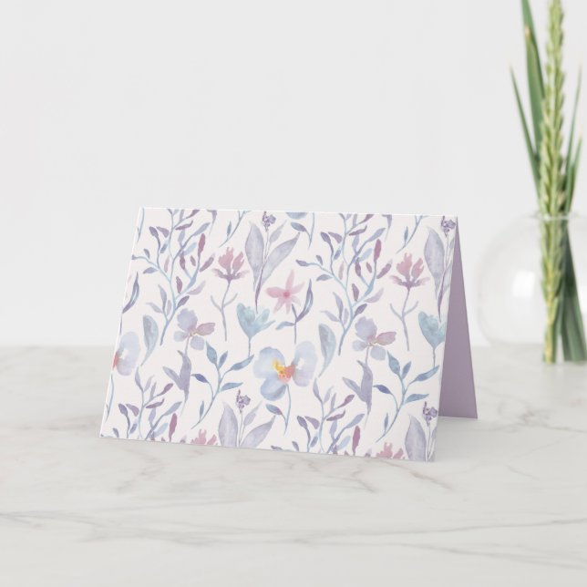 Carte De Remerciements Floral Fleur sauvage Rustic Boho Whimsécture (Devant)