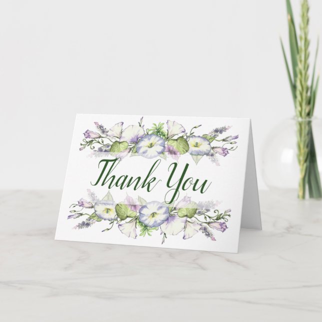 Carte De Remerciements Floral Handfasting Matin Gloire (Devant)