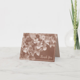 Carte De Remerciements Floral Mocha Mousse