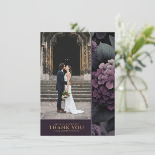 Carte De Remerciements Floral Moody violet