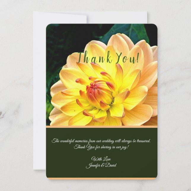 Carte de remerciements floral personnalisé (Devant)