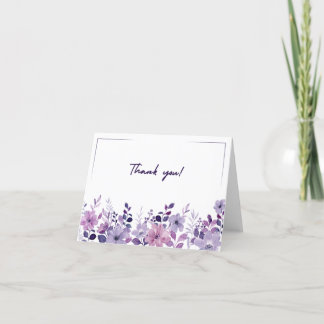 Carte de remerciements floral pliable