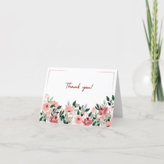 Carte de remerciements floral pliable