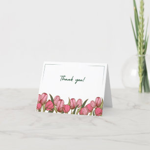 Carte de remerciements floral pliable