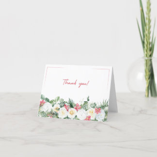 Carte de remerciements floral pliable