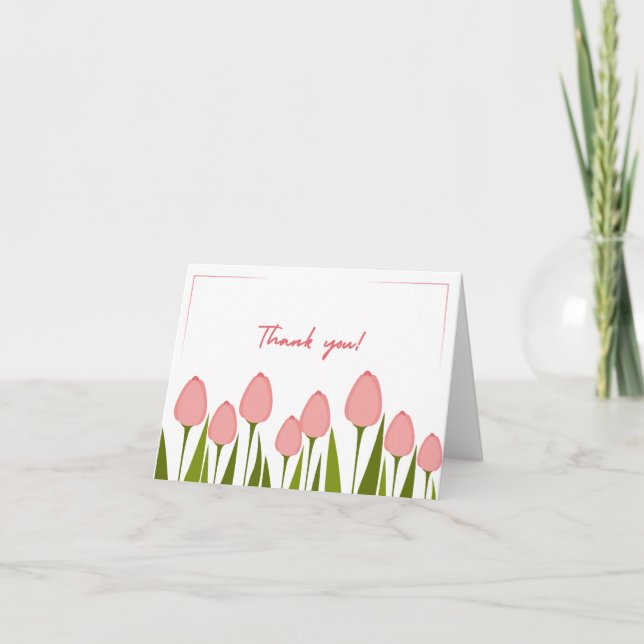 Carte de remerciements floral pliable (Devant)
