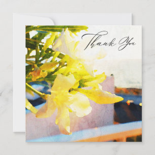 Carte De Remerciements *~* Floral - QR PHOTO AR15 Elégant Mariage d'art
