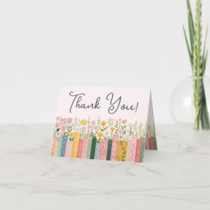 Carte De Remerciements Floral Storybook Sa Prochaine Fête des mariées Cha