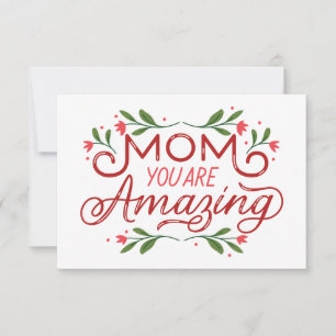 Carte De Remerciements Floral Vines Boarder Maman tu es extraordinaire