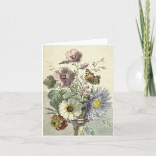 Carte de remerciements Floral vintage