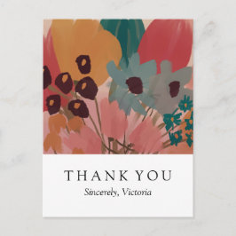Carte de remerciements florale - carte postale