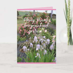 Carte de remerciements floraux de jardin de fleurs