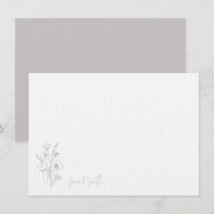 Carte De Remerciements Flore violet Plante floral personnalisé stationnai