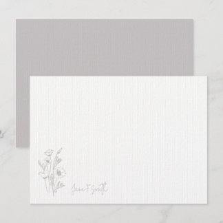 Carte De Remerciements Flore violet Plante floral personnalisé stationnai