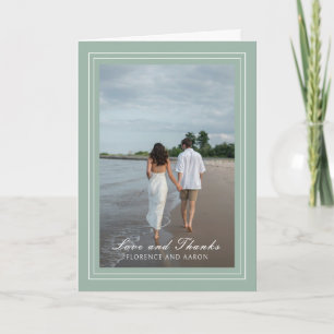 Carte De Remerciements Florence Sage Green Mariage élégant
