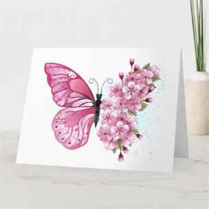 Carte De Remerciements Flower Butterfly