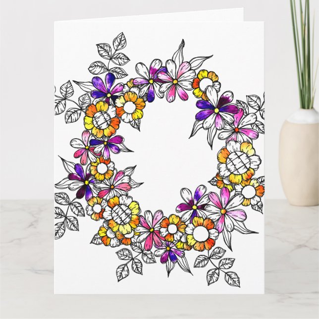 Carte De Remerciements Flower Ring (Devant)