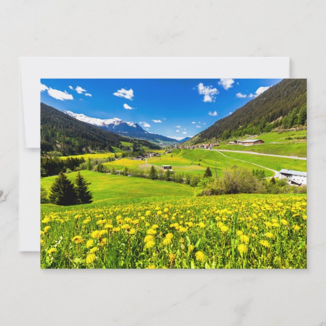 Carte De Remerciements Flowers | Dandelion Canton of Grisons, Switzerland (Devant)
