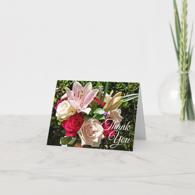 Carte De Remerciements Flowers In Bloom Thank You  (Devant)