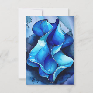 Carte De Remerciements Flux de Cerulean Abstrait