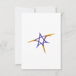 Carte De Remerciements Flying Fiery Star of David Card