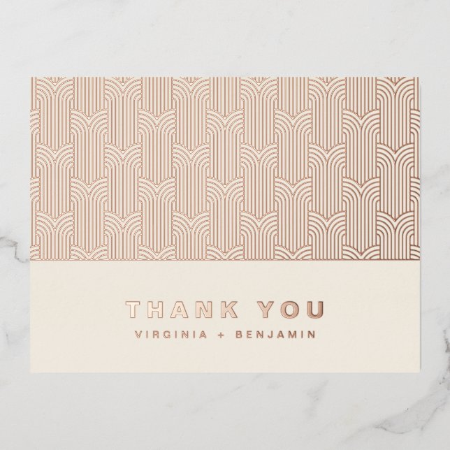 Carte de remerciements Foil moderne (Recto)