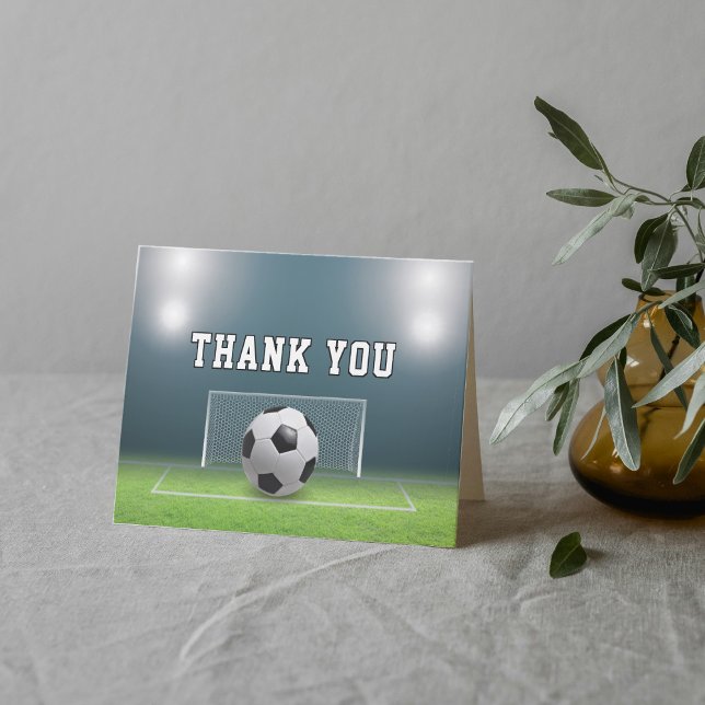 Carte De Remerciements Football de terrain Sports (Soccer Field Football Sports Thank You Card
)