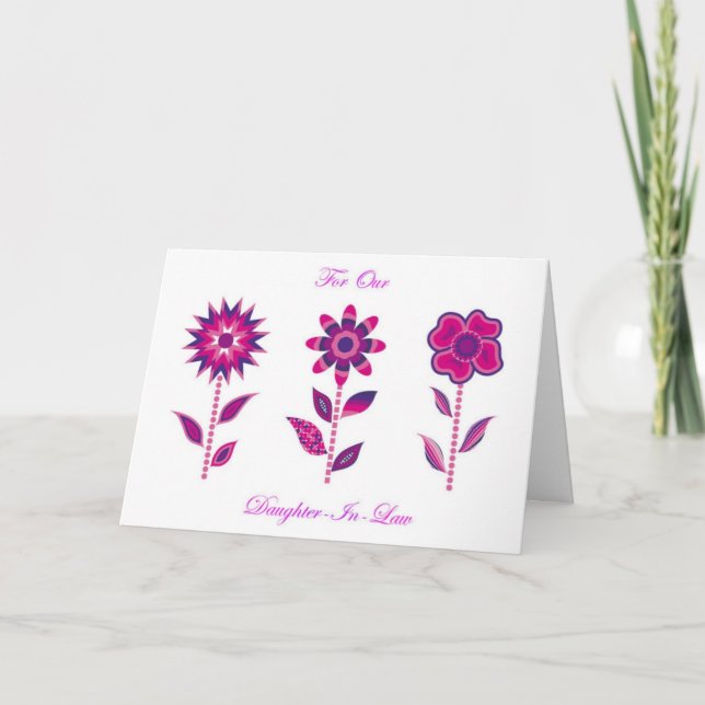 Carte De Remerciements For Our Daughter-In-Law (Devant)