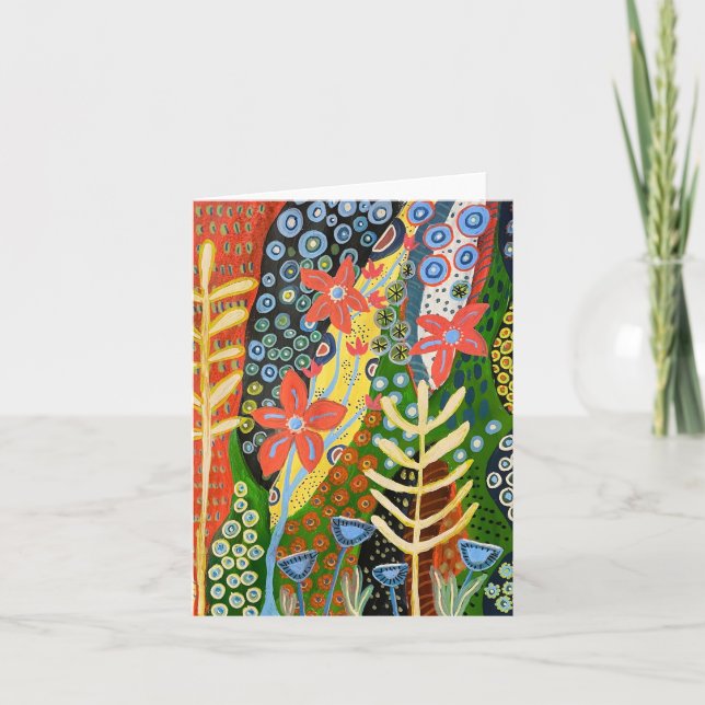 Carte De Remerciements Forêt Flora Vibes (Devant)