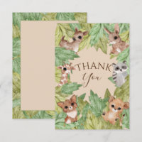 Forêt forestière Animaux Baby shower verdoyant