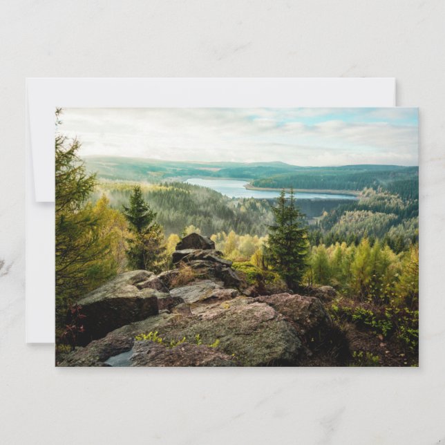 Carte De Remerciements Forêt | Ore Mountains Allemagne (Devant)