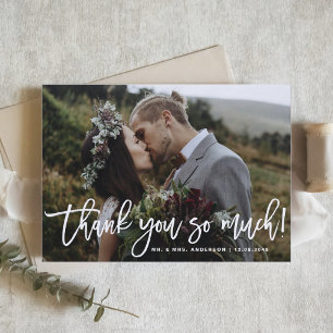 Carte De Remerciements Forever Thankful Hand Lettered Wedding Thank You