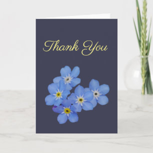 Carte De Remerciements Forget Me Not Thank You Card