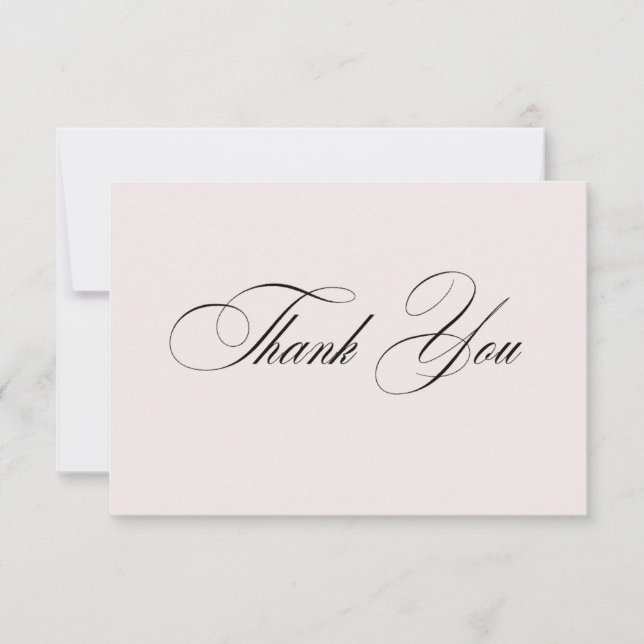 Carte De Remerciements Formal Elegant Thank You Card (Devant)